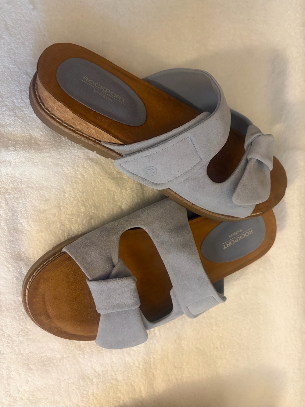 Rockport Zova Slip-On Sandals Women’s Size 8M Leather New in Box - Picture 2 of 11